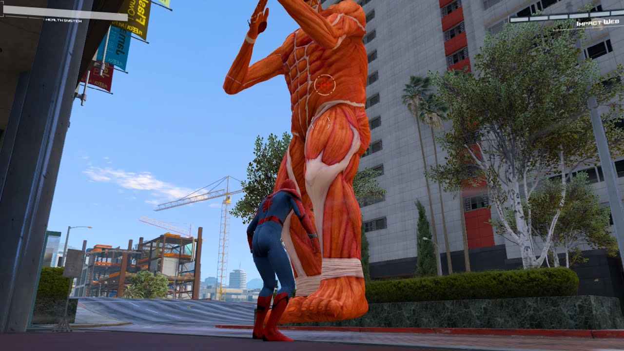 Spider-Man vs The Titan – Epic Giant Battle in GTA 5! 🕷️⚔️🔥