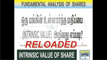 intrinsic value calculation.Intrinsic value of share. | Tamil | Sharegurutamil
