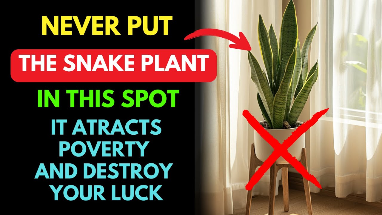 CAREFUL! Don't Put The Snake Plant Here, It Attracts Poverty! Feng Shui Buddhist teaching