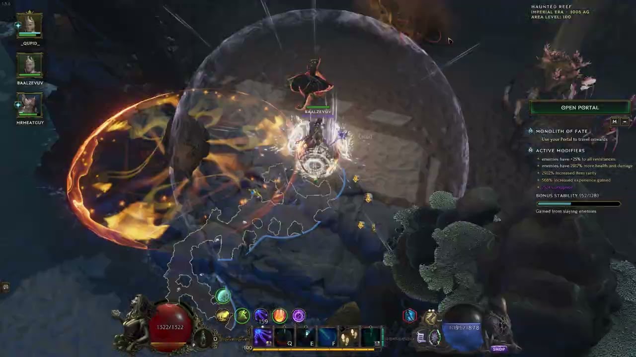 Last Epoch Season 3 - Mana Guided Lightning Meteor Sorcerer carpet bombing Unclaimed Troves