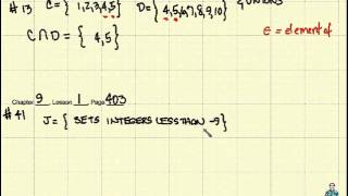 How to solve Sets of Union Intersections - Algebra 1 Tutorial