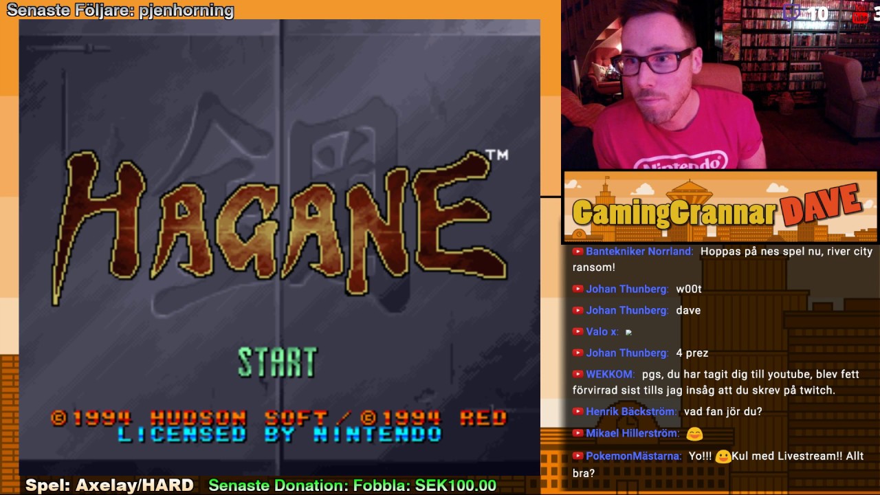 Liveström från GamingGrannar! HAGANE/SNES