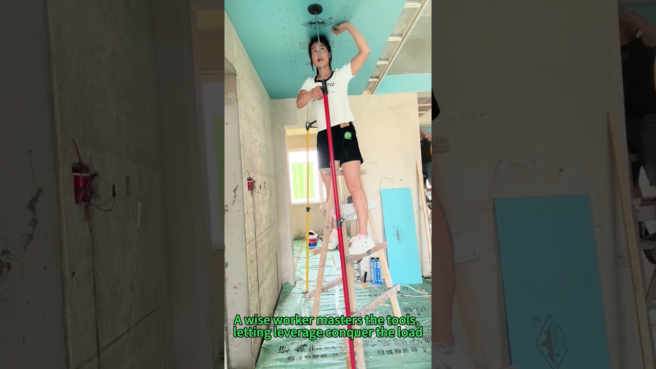 Ceiling Board Hack: Auto-Lift Support Trick!
