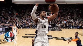 LaMarcus Aldridge's Career-high 56 Leads Spurs Past Thunder In 2-OT Thriller | NBA Highlights LaMarcus Aldridge's Career-high 56 Leads Spurs Past Thunder In 2-OT Thriller | NBA Highlights