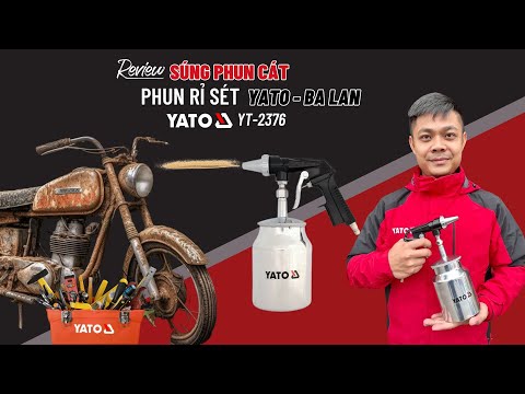 Video Cách Dùng | Súng Phun Cát Cầm Tay 1L (Yato) YT-2376 - youtube