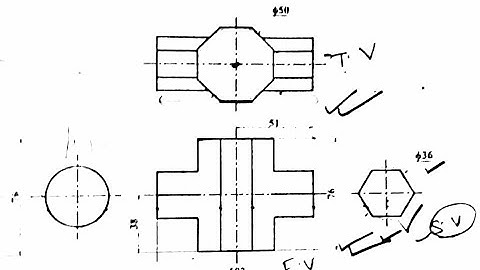 Intersection of solid |orthographic projection in engineering drawing | drawing tutorial first years