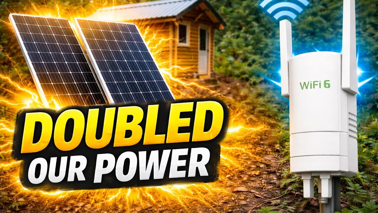 The Tiny Cabin Gets Double The Power & Stronger WiFi! ⚡📡