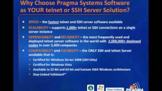 Pragma Systems telnet and SSH Server Software 5min Video.avi