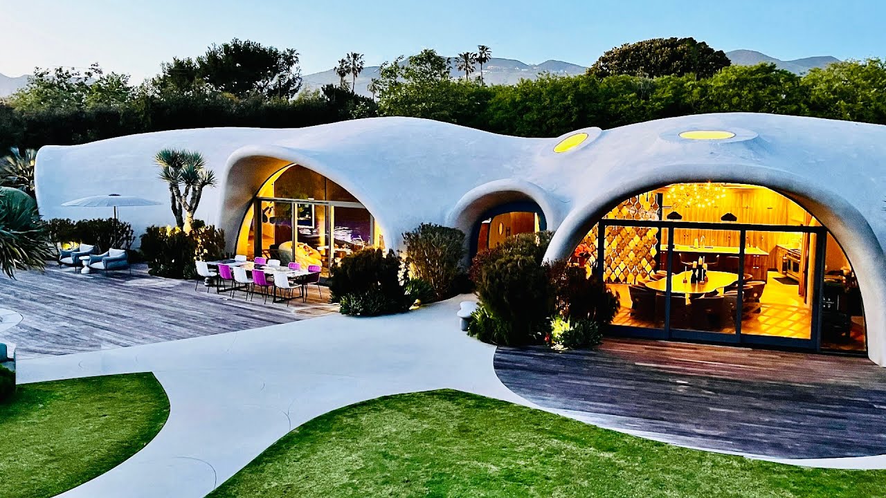 Amazing Bubble Eco House Construction - Concrete Poured On Air Shell - Binishells