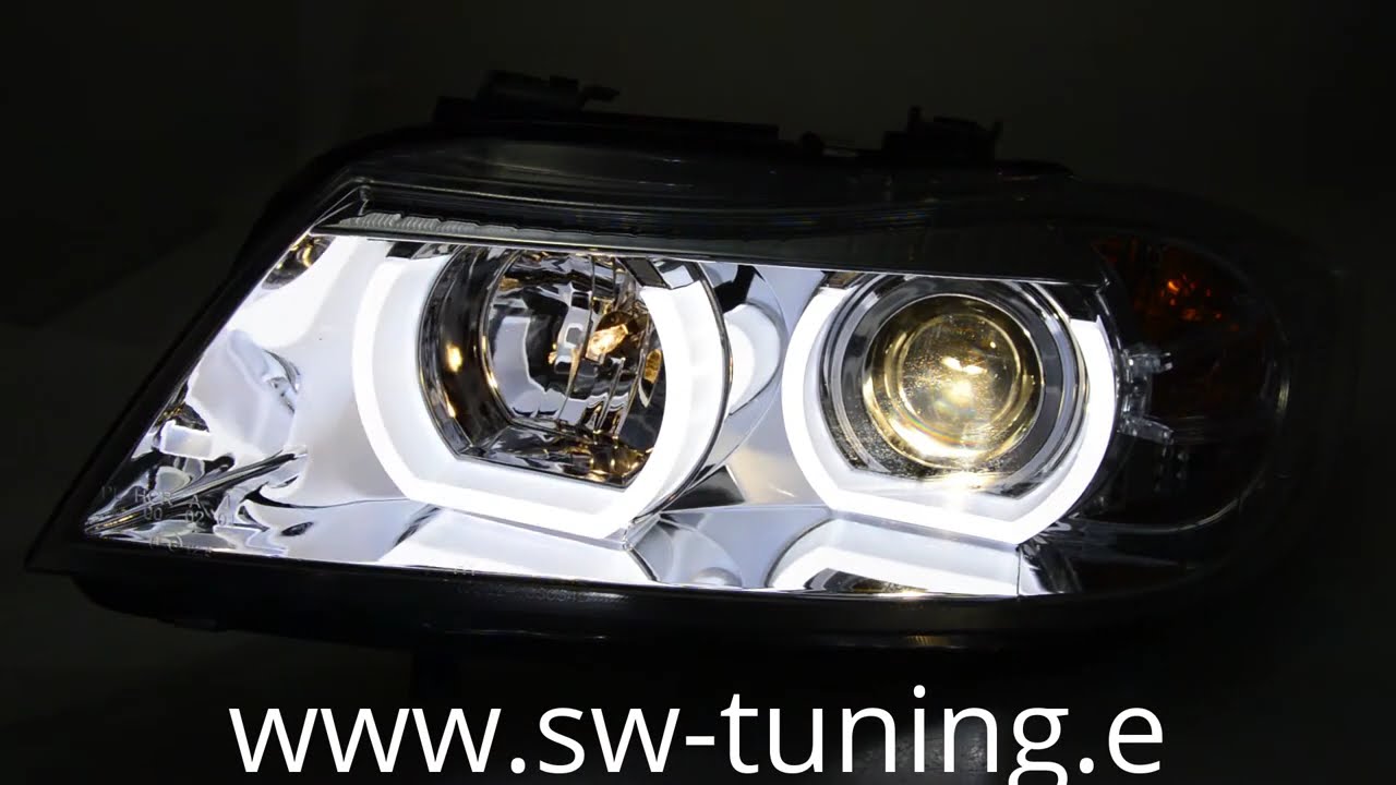 SW Angel Eye Scheinwerfer F r 3er BMW E90 E91 05 13 High U LED sw-angel-eye-scheinwerfer-f-r-3er-bmw-e90-e91-05-13-high-u-led