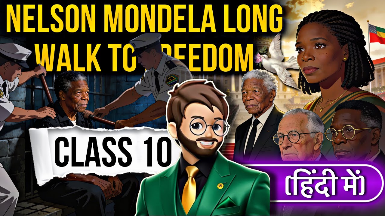 Nelson Mandela A Long Walk To Freedom Class 10 | Full Explanation ￼| Animated | nelson mandela