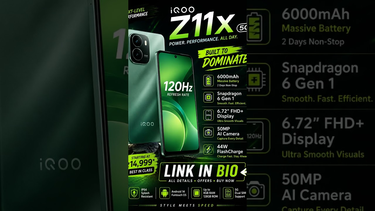 iQOO z11x review || link in discussion || #moblie #smartphone #mobike #gaming #gamingsmartphone