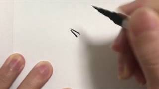 ひらがな8文字で描けるキツネ