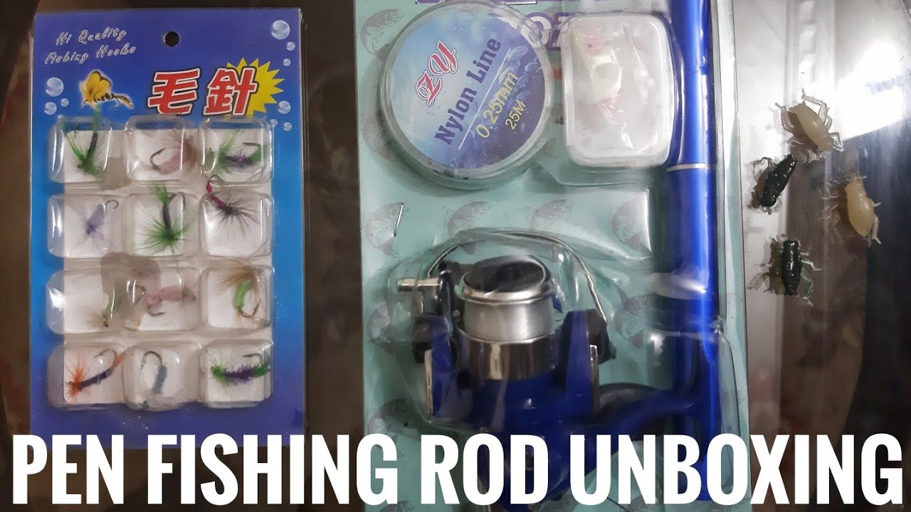 Pen Fishing Rod Review and Unboxing Pen Fishing Rod Spinning Reel
