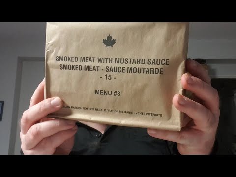 Canadian IMP ration menu 8 - smoked meat in mustard sauce