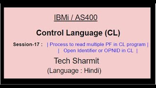 Celebrity OPNID in  CL program | Open Identifier in CL program  | OPNID  | Reading multiple pf in cl program | Wealth