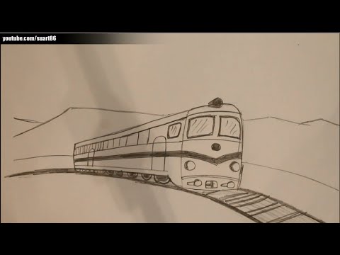 How to draw a train - YouTube