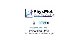 PhysPlot Basic 7: Importing Data