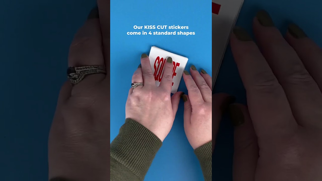 What are KISS CUT stickers? #shorts #customstickers #avery