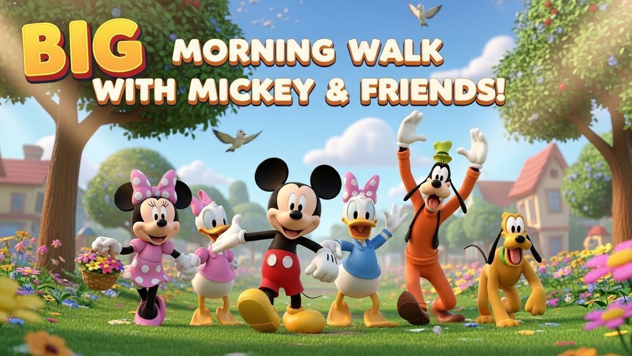 Mickey Mouse and Friends Pizza Party Time 🍕🐭 | Fun Kids Poem & Cartoon Song