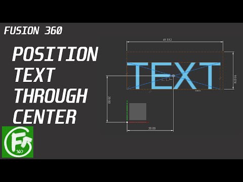 Fusion 360 - Position Text Through Center