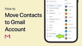 How To Move Mobile Contacts To Gmail Account - Tutorial