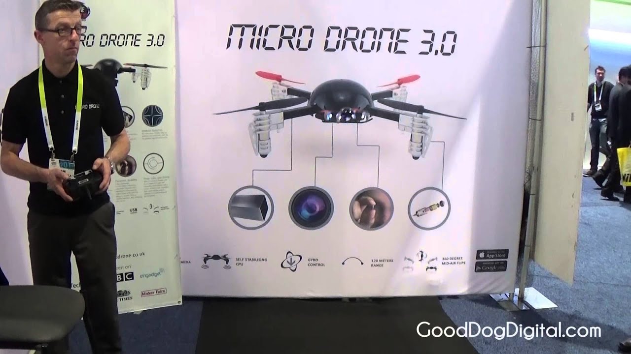 CES 2015 - MicroDrone 3.0 with 1080p HD Video Option - YouTube