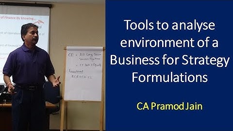 Tools to analyse environment of a Business for Strategy Formulations I CA Pramod Jain