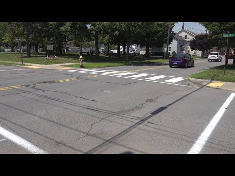 Crosswalks repainted in Luzerne County after pedestrian hit - YouTube