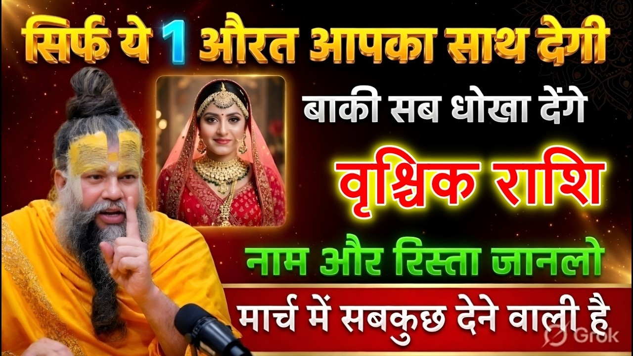 वृश्चिक राशि 10 से 20 मार्च 2026 😱 सिर्फ ये 1 औरत देगी साथ | बाकी किसी पर भरोसा मत करना सावधान!