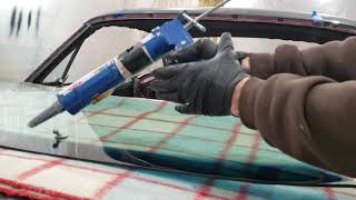 DIY-Classic car glue in windshield installation- 1966 Mercury Comet