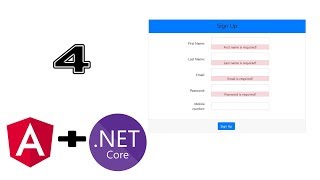 Angular 8 with ASP.Net Core Tutorial part 4 Form Validations