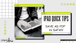 Save a website as a PDF in Safari on iPadOS 15