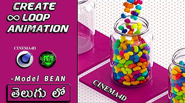Cinema4D Looping Animation series ▶ Telugu || Modelling Bean in Looping Animation in Cinema4D తెలుగు