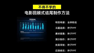 PPT结尾除了感谢，还可以使用这种“电影回顾式结尾”