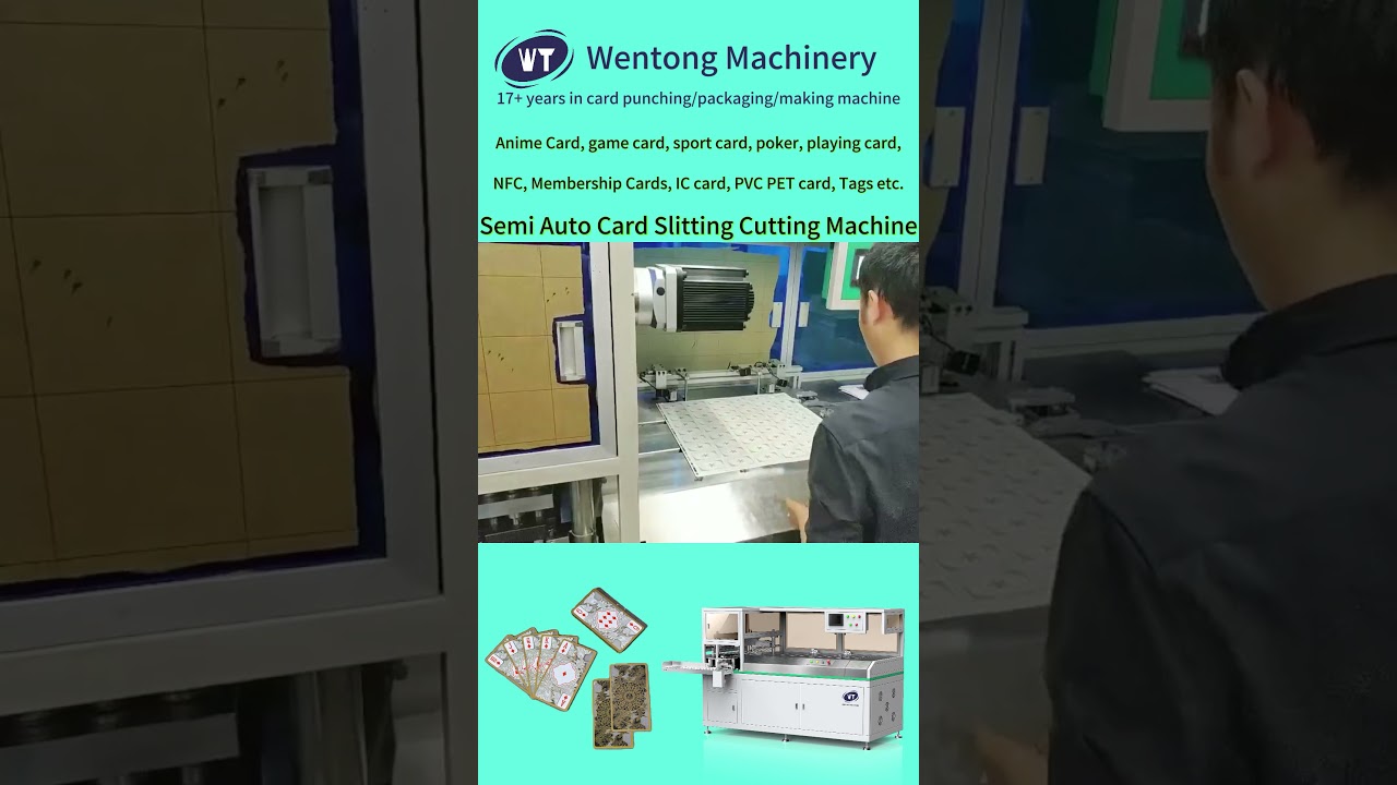 Semi automatic card slitting cutting machine 