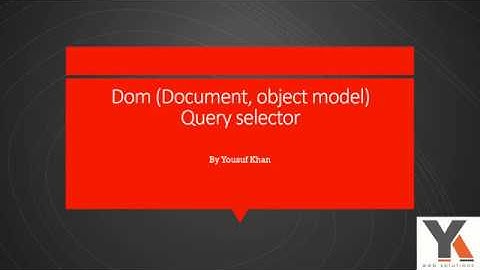 Dom Document object model Query Selector