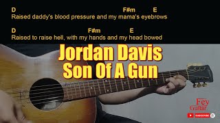 Jordan Davis - Son Of A Gun | Guitar Chord & Lyrics cover