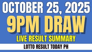 LIVE PCSO LOTTO RESULT TODAY 9PM OCTOBER 25 2025 | LOTTO 6/55 RESULT, EZ2 RESULT & SWERTRES RESULT screenshot 5