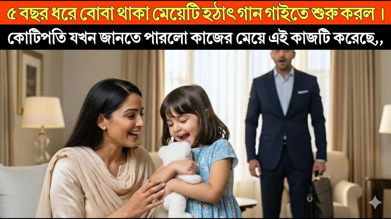 পাঁচ বছর ধরে বোবা থাকা মেয়ে হঠাৎ গান গাইতে শুরু করল, সত্য জেনে হতবাক হয়ে গেলেন কোটিপতি বাবা।
