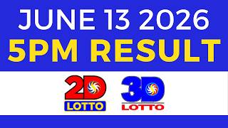 Lotto Result Today 5PM June 13 2026 Swertres EZ2 PCSO