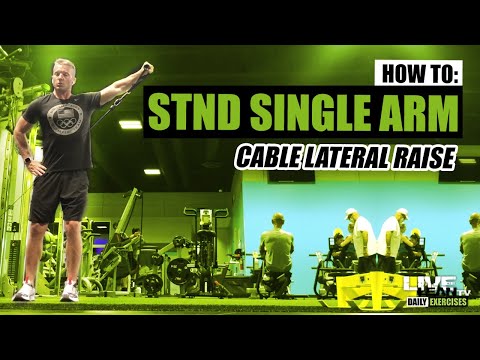 How To Do A STANDING SINGLE ARM CABLE LATERAL RAISE | Exercise Demonstration Video and Guide