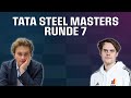 Abdusattorov - Keymer live! Tata Steel Masters Runde 7
