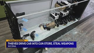 Thieves drive car into gun store, steal weapons