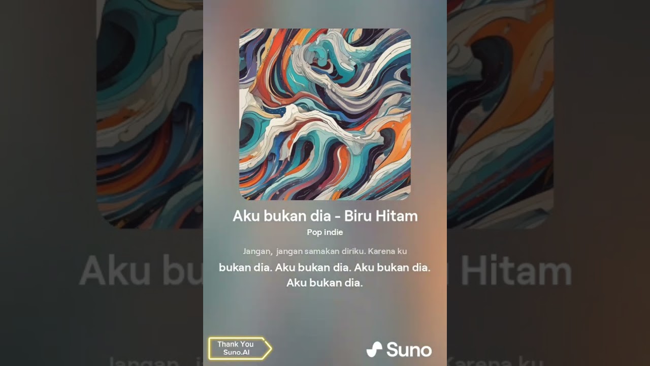 Aku bukan dia - Biru Hitam (music by Suno AI)