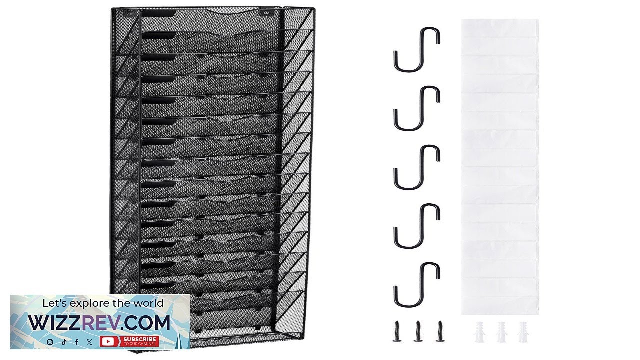 VEVOR Hanging Wall Files Organizer 16-Tier Vertical Wall File Holder Metal Wall Review
