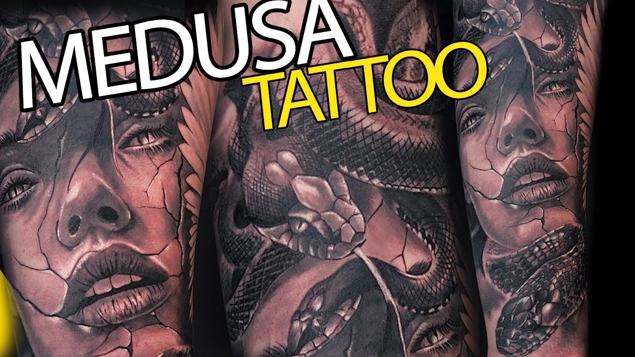 Realistic Medusa Tattoo | Powerful Black & Grey Tattoo Art