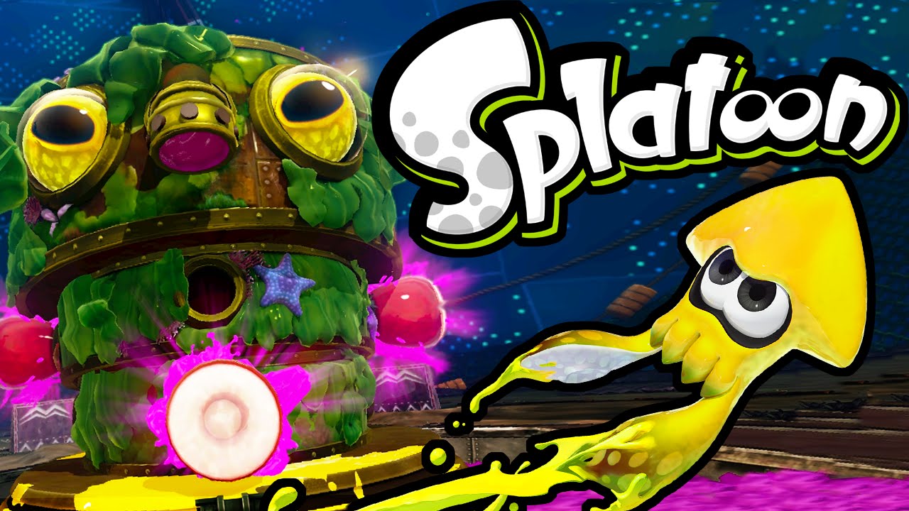 Splatoon Wii U BOSS Octonozzle Single Player Story Gameplay Walkthrough