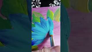 💙🌺🎨 blue one stroke flower 🍀🌷 #onestrokepainting #art #painting #beginnerarttips