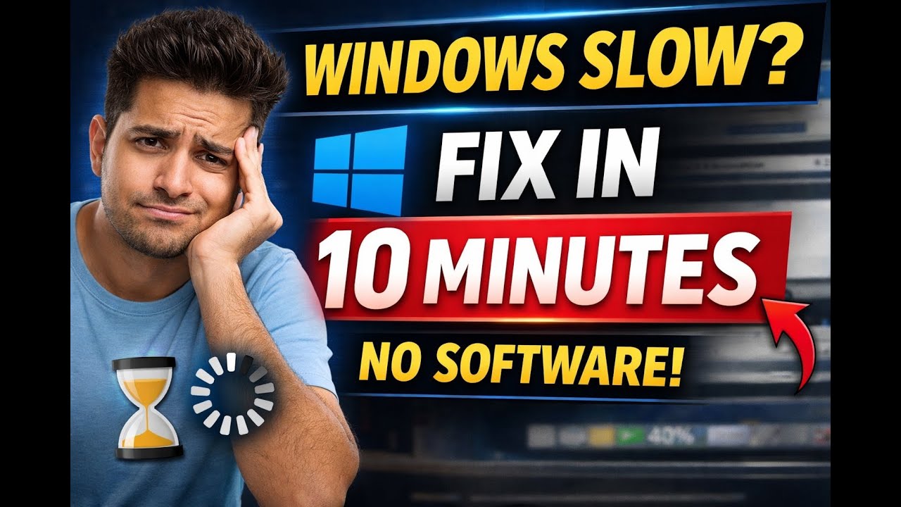 Windows Slow After Update – Fix Lag in 10 Minutes (NO SOFTWARE)